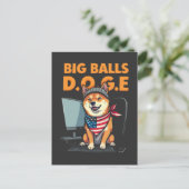 Doge afdeling van de overheid Efficiëntie Feestdagenkaart (Staand voorkant)