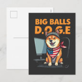 Doge afdeling van de overheid Efficiëntie Feestdagenkaart (Voorkant / Achterkant)