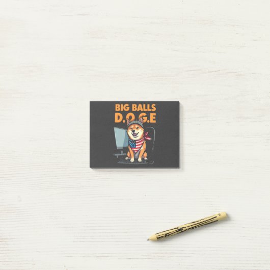 Doge afdeling van de overheid Efficiëntie Post-it® Notes (Op bureau)