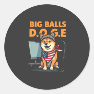 Doge afdeling van de overheid Efficiëntie Ronde Sticker