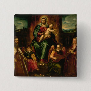 Doge Alvise Mocenigo and Family Vierkante Button 5,1 Cm