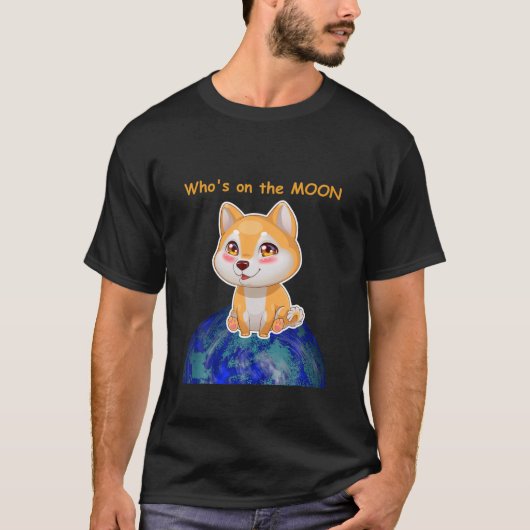 Doge Baby Moon Doquote Funny Dog Meme Coin Crypto T-shirt (Voorkant)