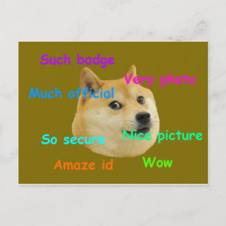 doge badge briefkaart
