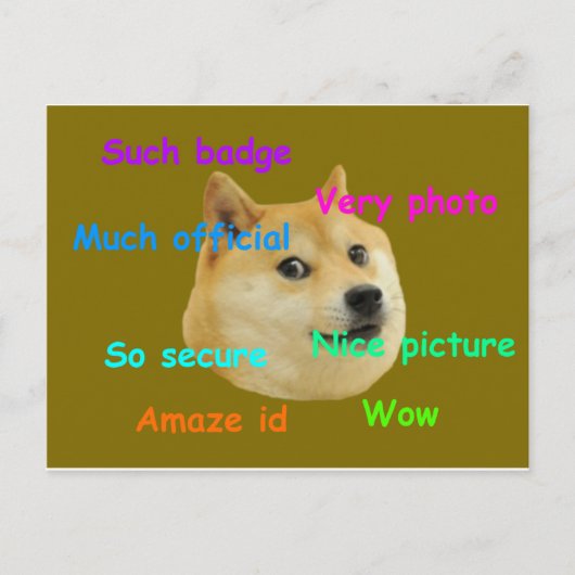 doge badge briefkaart (Voorkant)