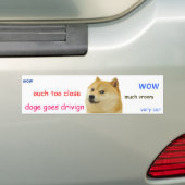 Doge Bumpersticker (Op auto)