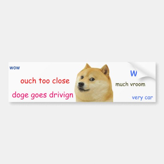 Doge Bumpersticker (Voorkant)
