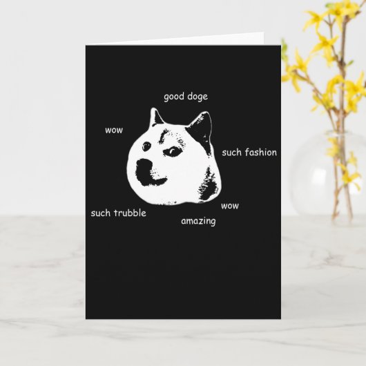 Doge Card Kaart (Gele Bloem)