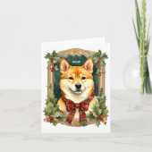 Doge Christmas Swea Shiba Inu Mens Long  Kaart (Voorkant)