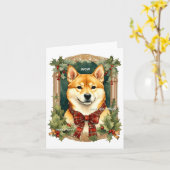 Doge Christmas Swea Shiba Inu Mens Long  Kaart (Gele Bloem)