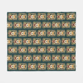 Doge Christmas Wow Fleece Deken (Voorkant (Horizontaal))