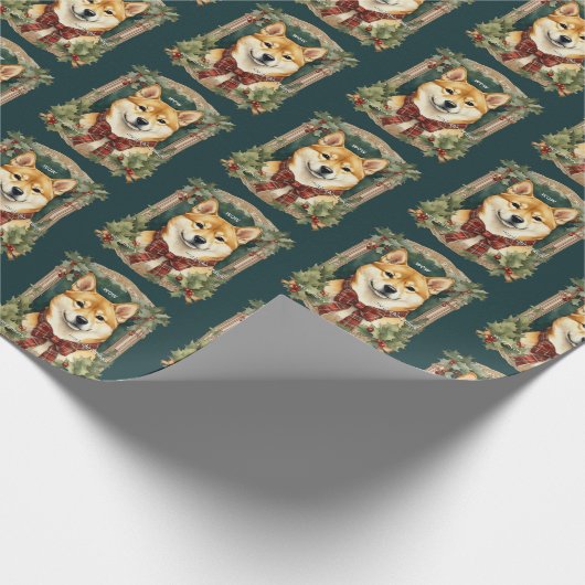 Doge Christmas Wrapping Paper. wauw. veel kerst Cadeaupapier (Hoek)