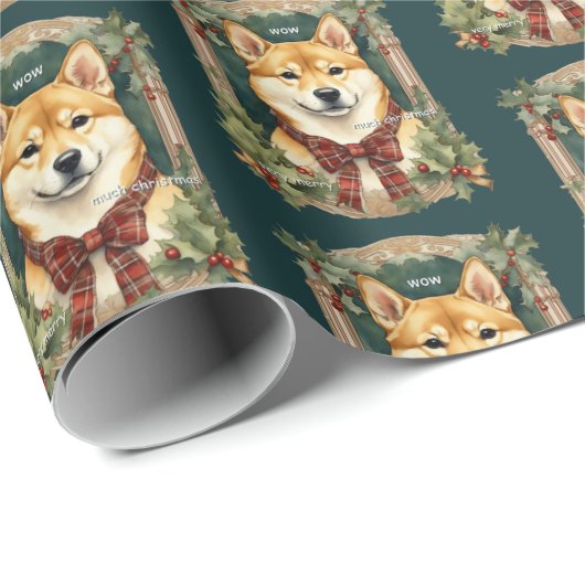 Doge Christmas Wrapping Paper. wauw. veel kerst Cadeaupapier (Rol Hoek)