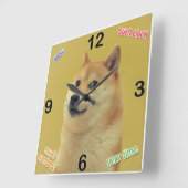 Doge Clock Vierkante Klok (Hoek)