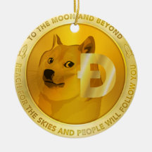 Doge Coin Circle Hanging Ornament