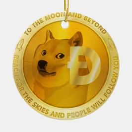 Doge Coin Circle Hanging Ornament