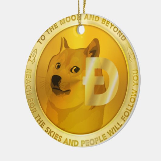 Doge Coin Circle Hanging Ornament (Links)