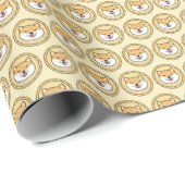 Doge Coin: Crypto Valuta Achtergrond Cadeaupapier (Rol Hoek)