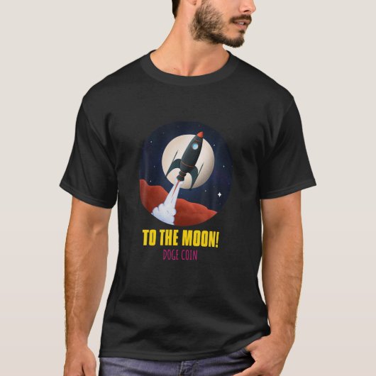 Doge Coin naar de maan! T-shirt (Voorkant)