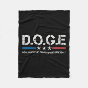 Doge d.o.g.e. Department of Government Efficiency Fleece Deken