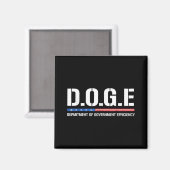 Doge d.o.g.e. Department of Government Efficiency Magneet (Voorkant / Achterkant)
