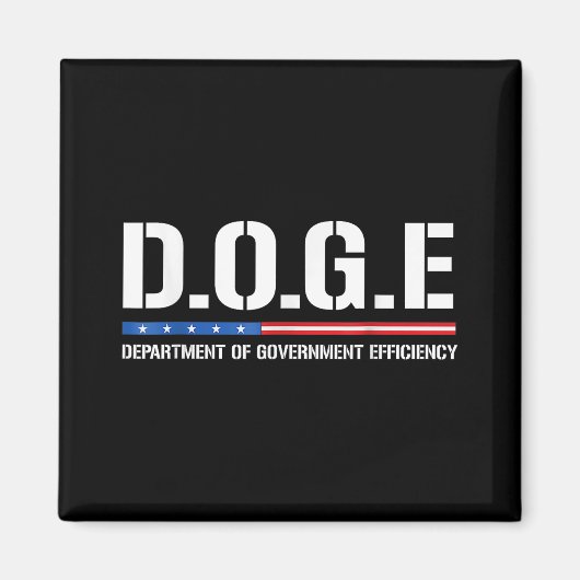Doge d.o.g.e. Department of Government Efficiency Magneet (Voorkant)