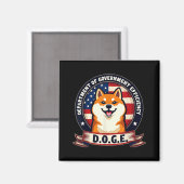 Doge d.o.g.e. Department of Government Efficiency Magneet (Voorkant / Achterkant)