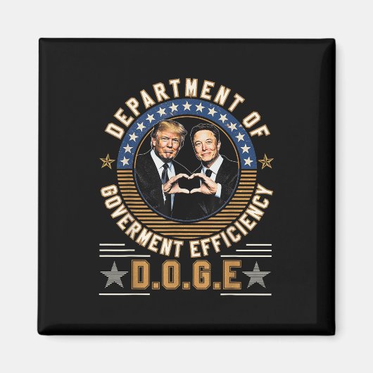 Doge d.o.g.e. Department of Government Efficiency Magneet (Voorkant)