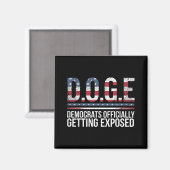 Doge d.o.g.e. Department of Government Efficiency Magneet (Voorkant / Achterkant)