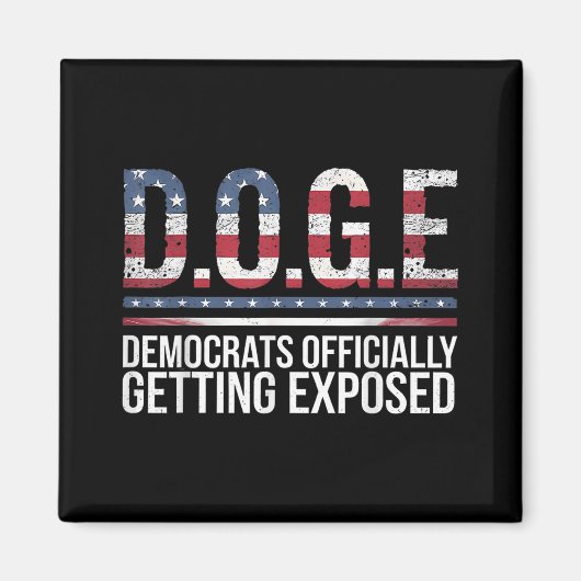Doge d.o.g.e. Department of Government Efficiency Magneet (Voorkant)