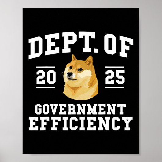 Doge d.o.g.e. Department of Government Efficiency Poster (Voorkant)