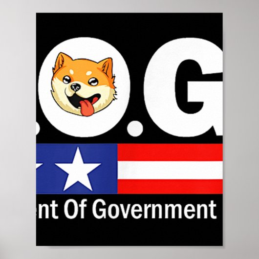 Doge d.o.g.e. Department of Government Efficiency Poster (Voorkant)