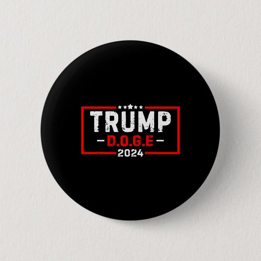 Doge D.O.G.E. Department of Government Efficiency Ronde Button 5,7 Cm (Voorkant)
