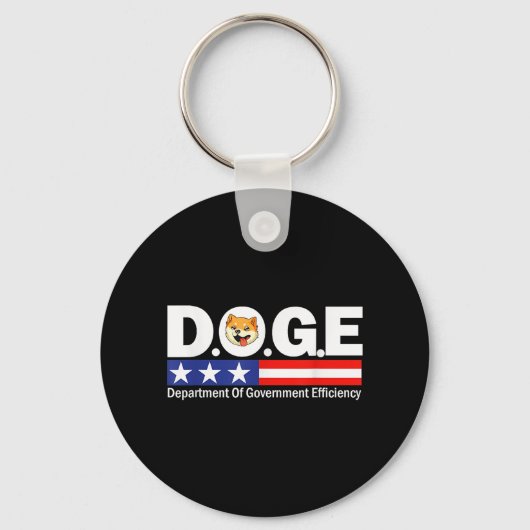 Doge d.o.g.e. Department of Government Efficiency Sleutelhanger (Voorkant)
