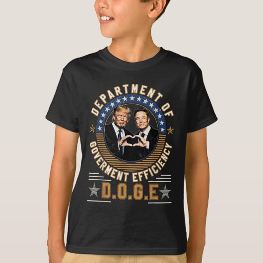 Doge d.o.g.e. Department of Government Efficiency T-shirt (Voorkant)