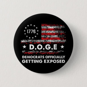 Doge Democraten krijgen Trump 20 officieel onthuld Ronde Button 5,7 Cm