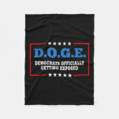 Doge Democraten officieel ontmaskerd van Dept Fleece Deken (Voorkant)