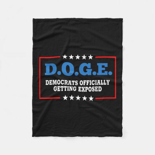 Doge Democraten officieel ontmaskerd van Dept Fleece Deken (Voorkant)