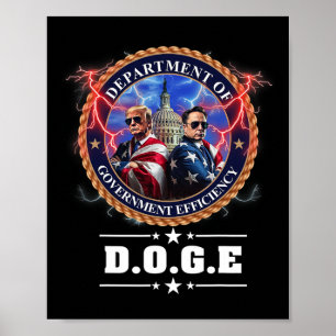 Doge Departement voor Overheids Efficiëntie Trump Poster