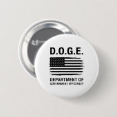Doge Department of Government Efficiency 4 Ronde Button 5,7 Cm (Voorkant /achterkant)