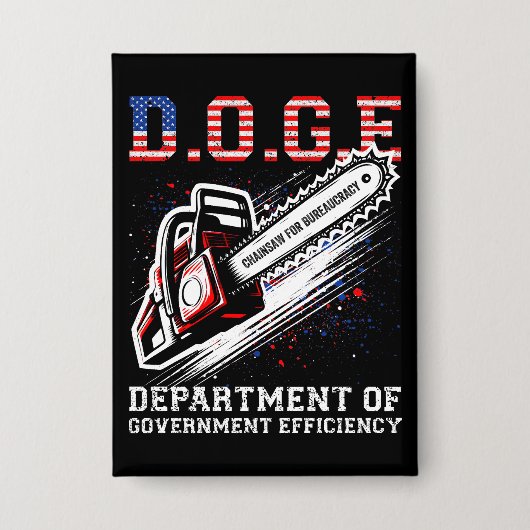 DOGE Department of Government Efficiency Button (Voorkant)