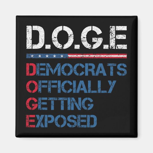 DOGE Department of Government Efficiency Magneet (Voorkant)