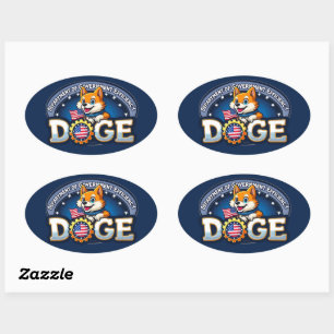 DOGE Department of Government Efficiency Ovale Sticker