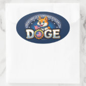 DOGE Department of Government Efficiency Ovale Sticker (Tas)