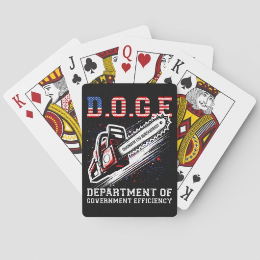 DOGE Department of Government Efficiency Pokerkaarten (Achterkant)