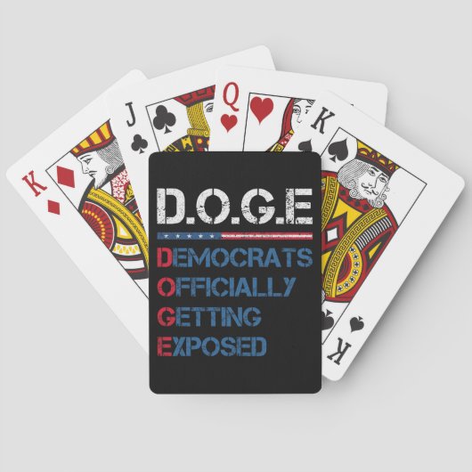 DOGE Department of Government Efficiency Pokerkaarten (Achterkant)