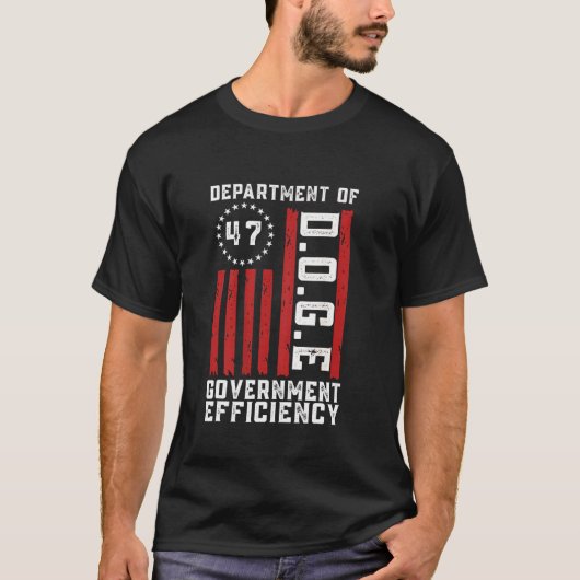 DOGE Department of Government Efficiency T-shirt (Voorkant)