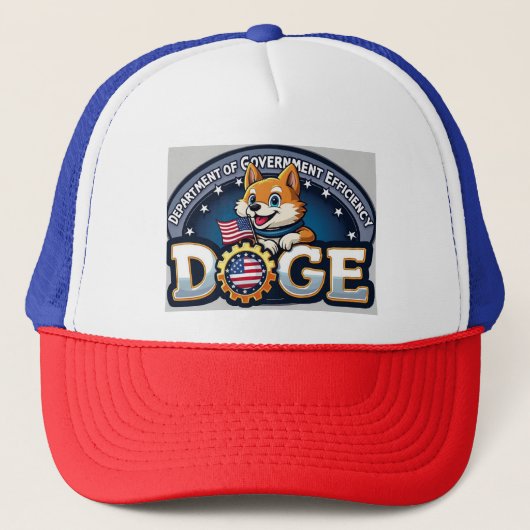 DOGE Department of Government Efficiency Trucker Pet (Voorkant)