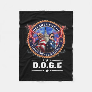 Doge Department of Government Efficiency Trump 47T Fleece Deken