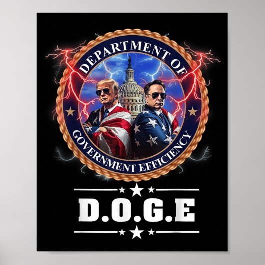 Doge Department of Government Efficiency Trump 47T Poster (Voorkant)