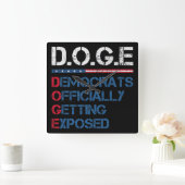 DOGE Department of Government Efficiency Vierkante Klok (Huis)